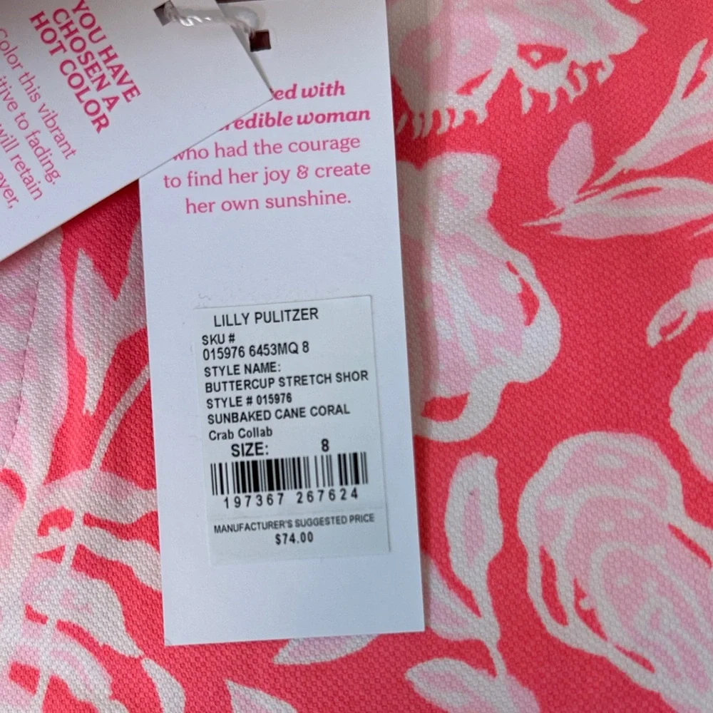 Lilly Pulitzer buttercup stretch shorts: size 4 and an 8 NWT retails$74 🦀 - Picture 3 of 7